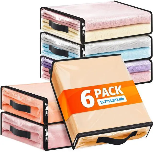 Main image of Clear Sheet Storage Bags, 6 Pack, 15.7 x 13.8 x 3.9 in