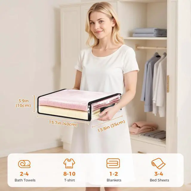 Alt view image 2 of 7 - Clear Sheet Storage Bags, 6 Pack, 15.7 x 13.8 x 3.9 in