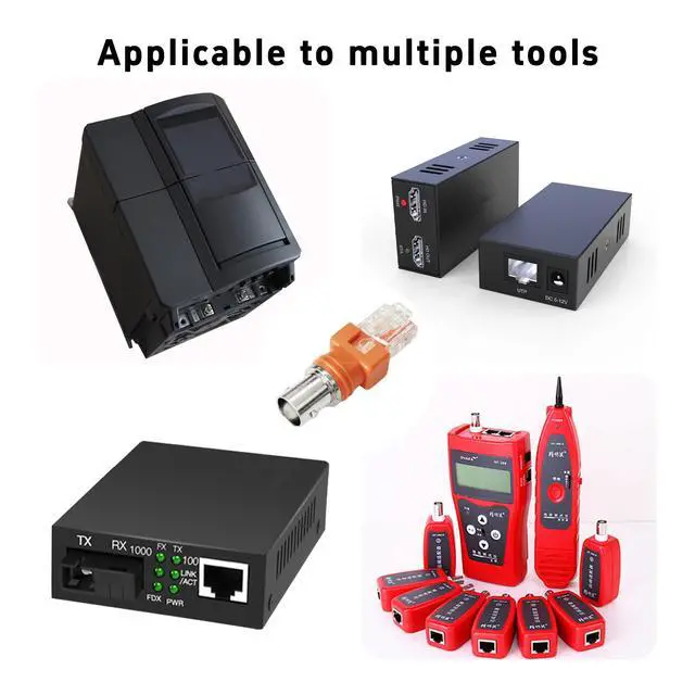 Alt view image 7 of 7 - 4PCS BNC Female Socket to RJ45 Network Adapters, Female Coax to Male Ethernet Converters, Linear Configuration RF Couplers for Surveillance Systems & Data Communication Equipment