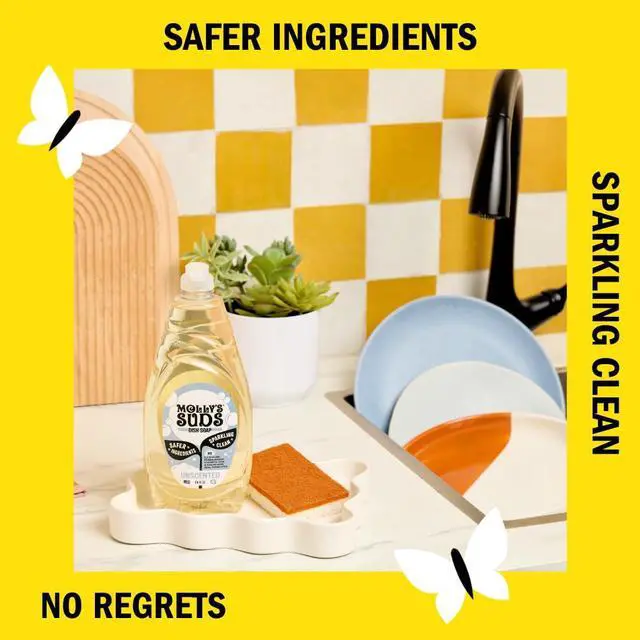 Alt view image 3 of 5 - Liquid Dish Soap | Clean, Simple Ingredients | Extra Scrubbing Power | Unscented, 24 oz - 2 Pack