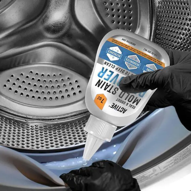 Alt view image 6 of 6 - Mold Stain Remover Gel Cleaner Heavy Duty Stain Cleaner for Front Loader Washing Machine Seal, Bathroom Grout, Shower, Caulk - Front Load Washer Cleaning Solution - 7 Fl Oz