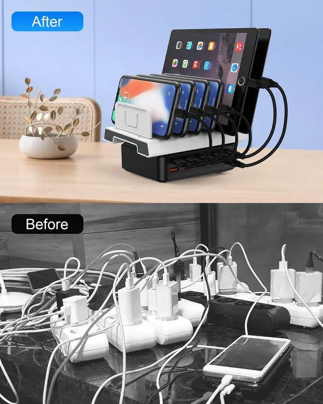 Alt view image 4 of 7 - USB C Charger Station for Multiple Devices, 10-Port USBC Charging Hub