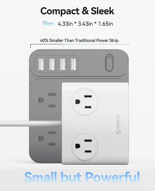 Alt view image 6 of 7 - 25W GaN Power Strip with USB Ports, 8-in-1 Charging Station