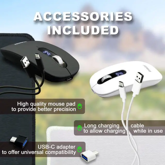 Alt view image 4 of 6 - Bluetooth Mouse & Pad Combo
