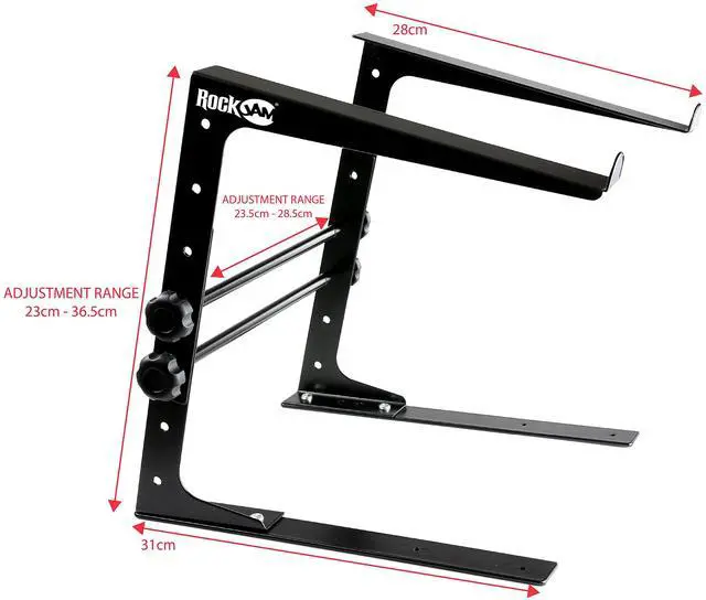 Alt view image 2 of 7 - RJLP1 Adjustable DJ Laptop Stand, Anti Slip Desktop Riser