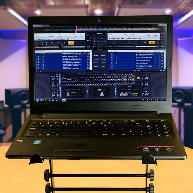 Alt view image 4 of 7 - RJLP1 Adjustable DJ Laptop Stand, Anti Slip Desktop Riser