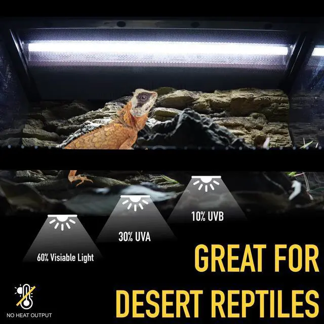Alt view image 5 of 6 - T5 UVB Reptile Light Tube, UVB10.0 24W T5 Lamp Tube for Reptiles, Bearded Dragon UVB Light, Terrarium Liner Bulb Bar for Lizard,Length 22'' (T5 UVB Tube, 24Watt)