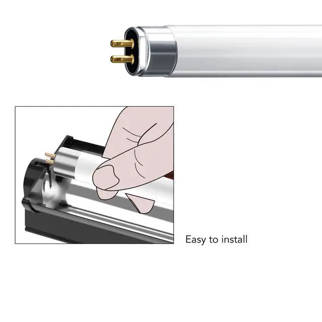 Alt view image 3 of 6 - T5 UVB Reptile Light Tube, UVB10.0 24W T5 Lamp Tube for Reptiles, Bearded Dragon UVB Light, Terrarium Liner Bulb Bar for Lizard,Length 22'' (T5 UVB Tube, 24Watt)