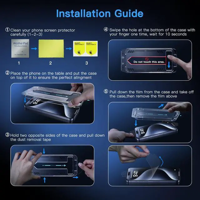 Alt view image 4 of 7 - Anti-Blue Light for iPhone 15 Pro Max Screen Protector