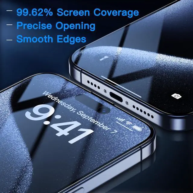 Alt view image 6 of 7 - Anti-Blue Light for iPhone 15 Pro Max Screen Protector