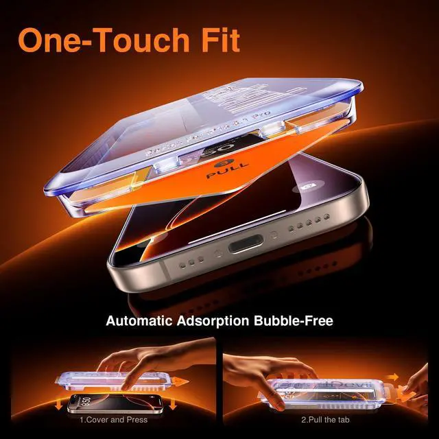 Alt view image 3 of 7 - 2 Pack for iPhone 16 Pro Max Screen Protector, Anti-Blue Light