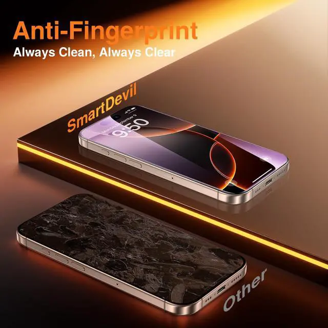 Alt view image 7 of 7 - 2 Pack for iPhone 16 Pro Max Screen Protector, Anti-Blue Light