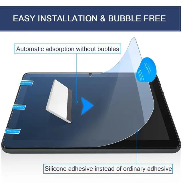 Alt view image 7 of 7 - 2 Pack Anti-Blue Light Screen Protector for Fire HD 10 Tablet (10.1 Inch) - Fire HD 10 Plus/Kids/Kids Pro Anti Glare Screen Film