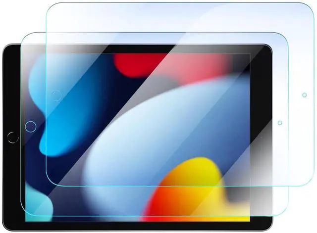 Main image of 2 Pack Anti Blue Light Screen Protector for iPad 9th 8th 7th Generation (10.2 Inch, iPad 9/8/7, 2021/2020/2019), Tempered Glass, Eye Protection, Bubble Free, Case Friendly