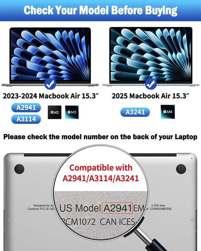 Alt view image 7 of 7 - 2-Pack for MacBook Air 15.3 inch Anti Blue Light Screen Protector