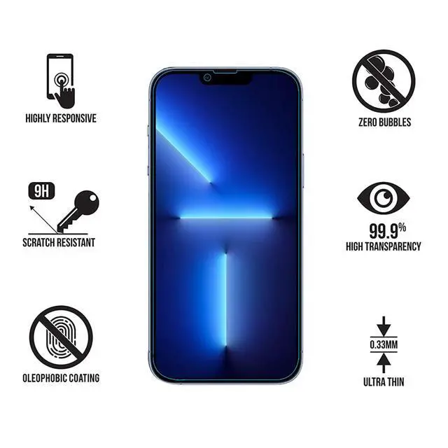 Alt view image 3 of 6 - Screen Protector for iPhone 13 pro max iPhone 14 Plus Anti Blue Light Screen Protector Compatible with iPhone 14 Plus iPhone 13 pro max 3 Pack