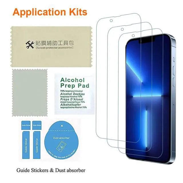 Alt view image 4 of 6 - Screen Protector for iPhone 13 pro max iPhone 14 Plus Anti Blue Light Screen Protector Compatible with iPhone 14 Plus iPhone 13 pro max 3 Pack