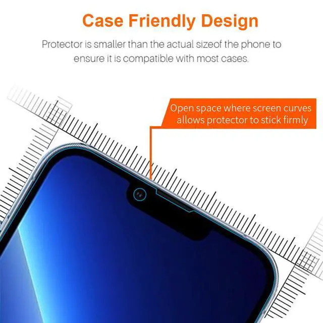 Alt view image 6 of 6 - Screen Protector for iPhone 13 pro max iPhone 14 Plus Anti Blue Light Screen Protector Compatible with iPhone 14 Plus iPhone 13 pro max 3 Pack