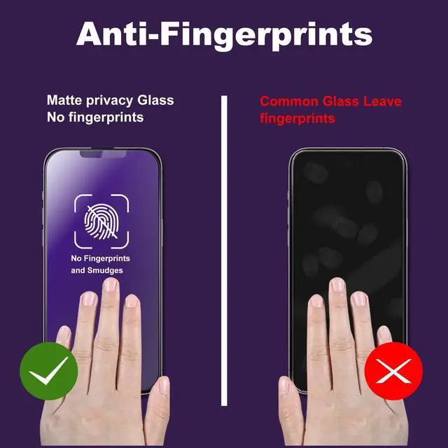 Alt view image 5 of 7 - [2-Pack Blue Light Blocking Matte Screen Protector for iPhone 17e/16e/14/13 Pro/13, Anti-Glare Tempered Glass with Dust-Free Installation Frame, Anti-Fingerprint, Oil Resistant, Bubble-Free