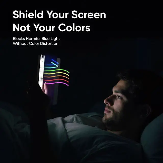 Alt view image 2 of 5 - NanoArmour ONETIME MAX for iPhone 17 Pro Screen Protector: Clear Anti-Blue Light Screen Protector,Infinity Edge, Military-Grade Tempered Glass, Durable, Easy Install, Dust-Free