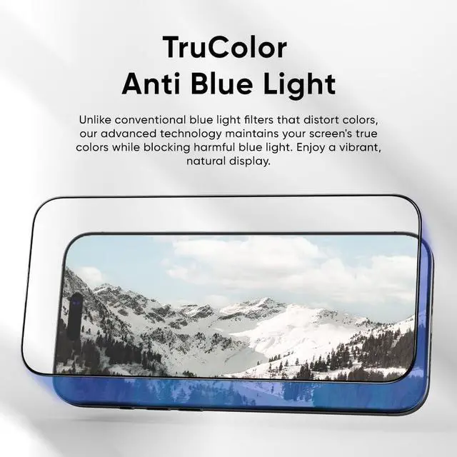 Alt view image 3 of 5 - NanoArmour ONETIME MAX for iPhone 17 Pro Screen Protector: Clear Anti-Blue Light Screen Protector,Infinity Edge, Military-Grade Tempered Glass, Durable, Easy Install, Dust-Free