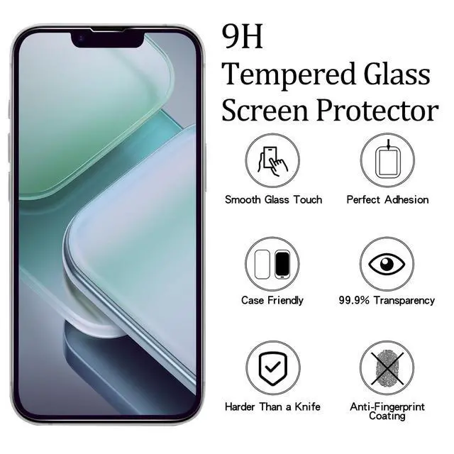 Alt view image 4 of 6 - Anti Blue Light Screen Protector for iPhone 17e/16e/14/13/13 Pro