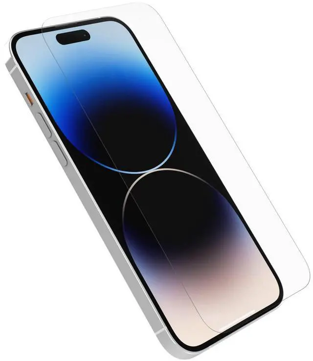 Alt view image 3 of 7 - AMPLIFY GLASS ANTIMICROBIAL BLUE LIGHT Screen Protector for iPhone 14 Pro (ONLY), Flawless Touch Response, Fingerprint Resistant, Precision Fit, Vibrant Clarity