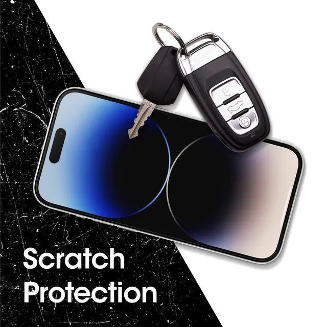 Alt view image 6 of 7 - AMPLIFY GLASS ANTIMICROBIAL BLUE LIGHT Screen Protector for iPhone 14 Pro (ONLY), Flawless Touch Response, Fingerprint Resistant, Precision Fit, Vibrant Clarity