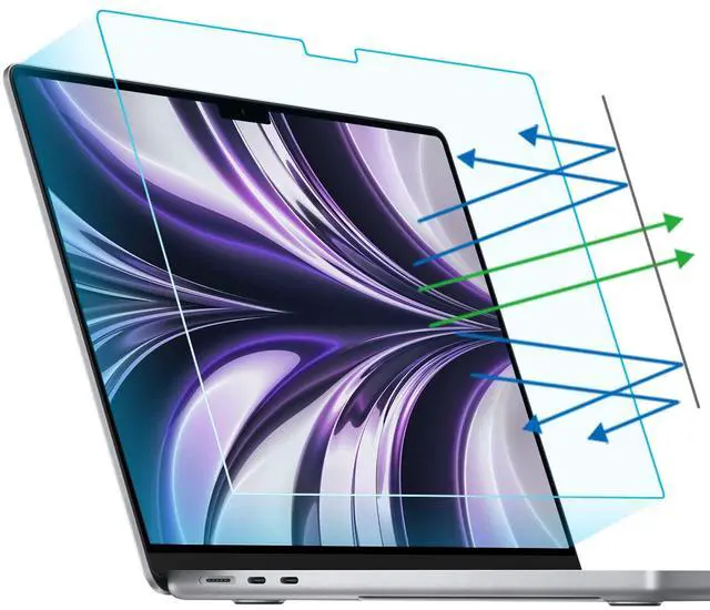 Main image of 2-Pack Anti Blue Light Matte Screen Protector Compatible with MacBook Air 13.6/13 inch (2026-2022, M5, M4, M3, M2), Eye Protection Blue Light Blocking & Anti Glare Laptop Screen Protector