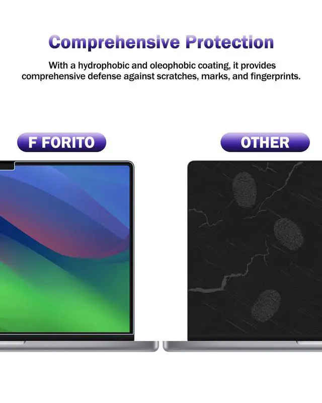 Alt view image 4 of 7 - 2-Pack Anti Blue Light Matte Screen Protector Compatible with MacBook Air 13.6/13 inch (2026-2022, M5, M4, M3, M2), Eye Protection Blue Light Blocking & Anti Glare Laptop Screen Protector