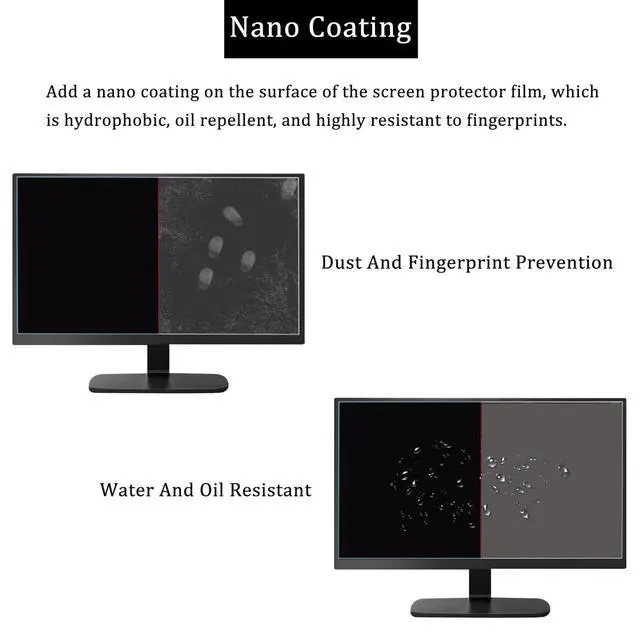 Alt view image 6 of 7 - 24 Inch Anti Blue Light Screen Protector for Universal 24" 16:9 Standard/Curved Monitor & Touchscreen, (20.94 X 11.77 inches Screen Size) Blue Light Blocking & Anti Glare Screen Filter