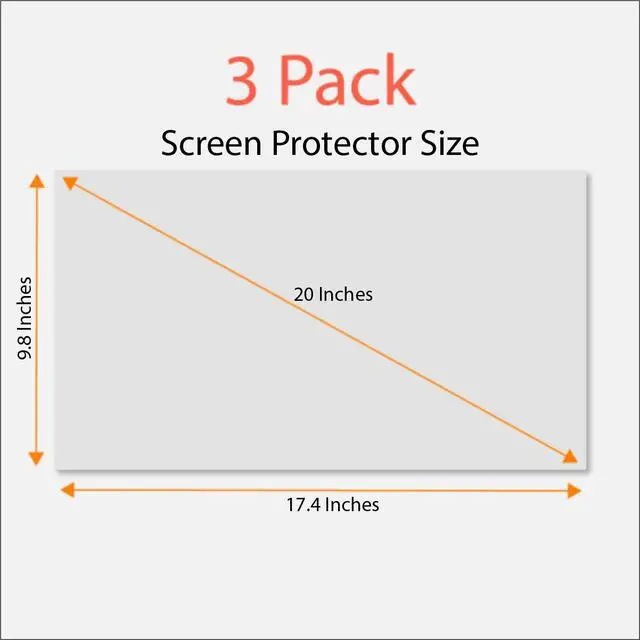 Alt view image 4 of 5 - Anti Blue Light Screen Protector (3 Pack) for 20 Inches Widescreen Desktop Monitor. Filter out Blue Light and relieve computer eye strain to help you sleep better