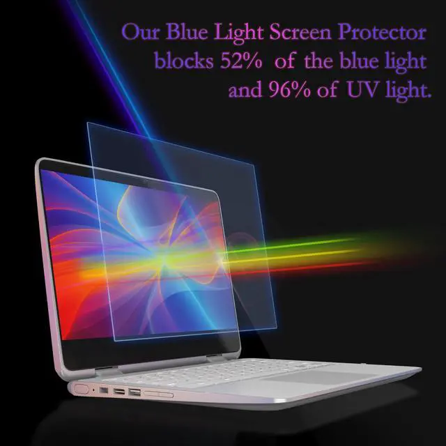 Alt view image 3 of 5 - Premium Anti Blue Light and Anti Glare Screen Protector (3 Pack) for 14 Inches Laptop. Filter out Blue Light and relieve computer eye strain to help you sleep better