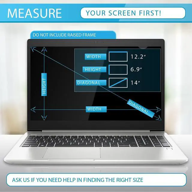 Alt view image 5 of 5 - Premium Anti Blue Light and Anti Glare Screen Protector (3 Pack) for 14 Inches Laptop. Filter out Blue Light and relieve computer eye strain to help you sleep better