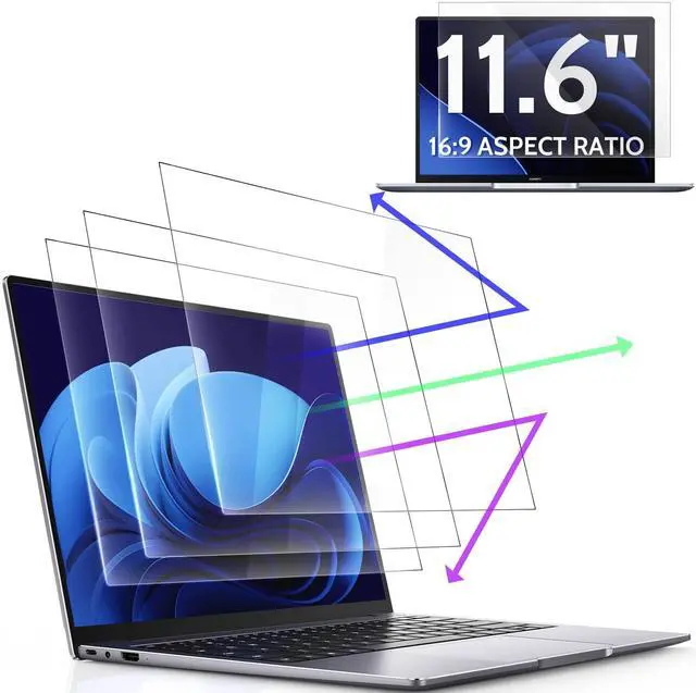 Main image of 3 Pcs 11.6 Inch Anti Blue Light Screen Protector Compatible With Laptop-16:9 Aspect, 11" Computer Monitor Glare Filter Uv Blocker Shield Cover Eye Protection Film