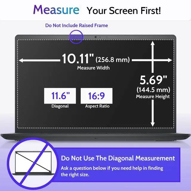 Alt view image 5 of 6 - 3 Pcs 11.6 Inch Anti Blue Light Screen Protector Compatible With Laptop-16:9 Aspect, 11" Computer Monitor Glare Filter Uv Blocker Shield Cover Eye Protection Film