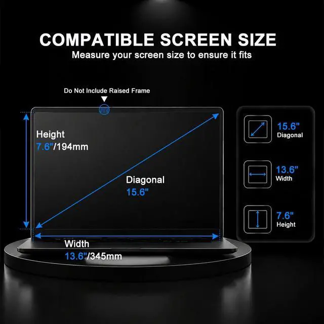 Alt view image 5 of 7 - 15.6" Laptop Screen Protector Blue Light Glare Filter Compatible with 15.6" HP/Dell/ASUS/Samsung/Lenovo/Acer/MSI/Razer Blade/LG Gram/SGIN 15.6 inch 16:9 Aspect Laptop, Eye Protection Blue Light Filter