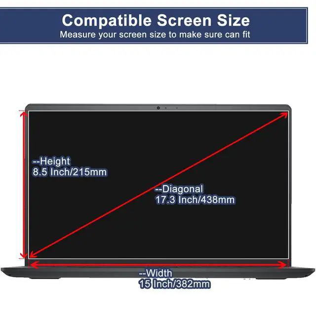 Alt view image 2 of 7 - Anti Blue Light Screen Protector for HP 17.3" Laptop & HP OmniBook 3/7 & HP OmniBook X & HP Envy/OMEN/Pavilion & HP 17t 17z 17-by 17-ca 17-cn 17-cp 17t-ch 17t-cr 17-cb 17-ck