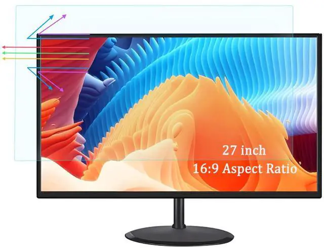 Main image of 27 Inch Anti Blue Light Screen Protector for Universal 27" Aspect Ratio 16:9 Standard/Curved Monitor or Touchscreen, Blue Light Blocking & Anti Glare Screen Protection Eyes Filter