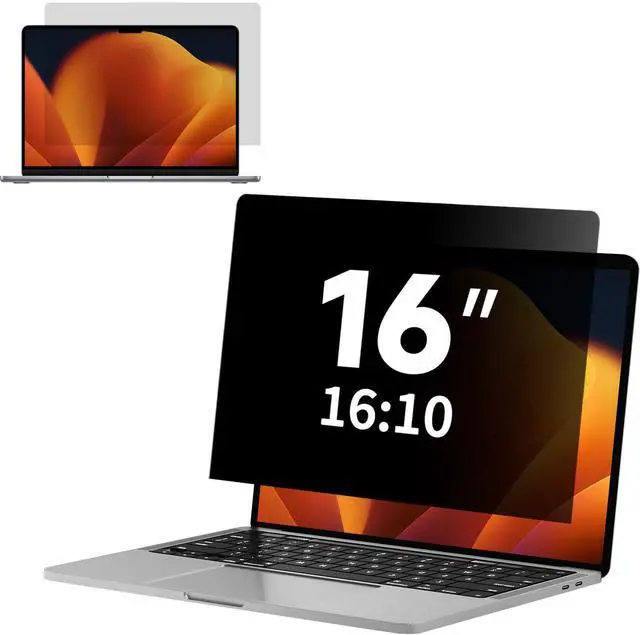 Main image of Laptop Privacy Screen 16 Inch 16:10 Display, Anti Glare Film Blue Light Filter, Anti Scratch Protector Computer Privacy Screen Shield, Not for MacBooks & 16.1'' Laptops