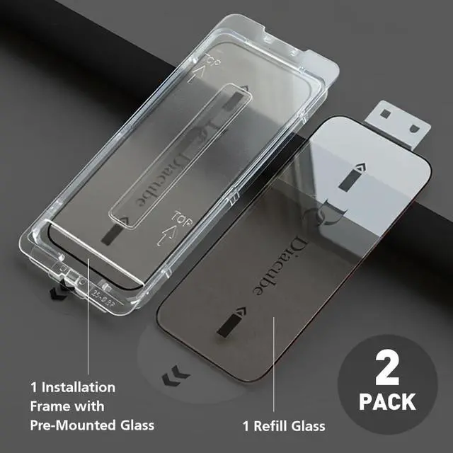 Alt view image 5 of 7 - 2-Pack Red Light Converter Screen Protector for iPhone 15 Pro Max, Quantum Dot Technology Converts Blue Light to Red Light for Better Sleep & Eye Comfort, 9H Tempered Glass with Easy-Install Frame