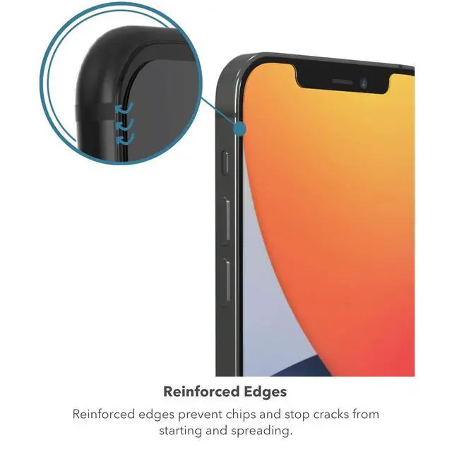 Alt view image 6 of 7 - InvisibleShield Glass Elite VisionGuard Plus - Blue Light Filter for Apple iPhone 12 Pro, 12, 11, Xr