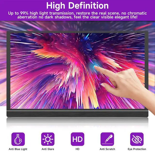 Alt view image 4 of 7 - 2PC 15.6 in Anti Blue Light Laptop Screen Protector, Anti Glare Filter Film Eye Protection Blue Light Blocking Screen Protector for 15.6" Display 16:9