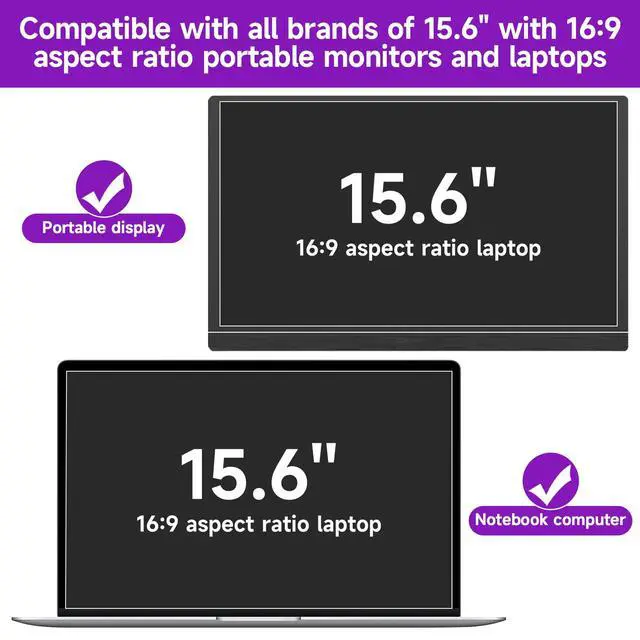 Alt view image 6 of 7 - 2PC 15.6 in Anti Blue Light Laptop Screen Protector, Anti Glare Filter Film Eye Protection Blue Light Blocking Screen Protector for 15.6" Display 16:9