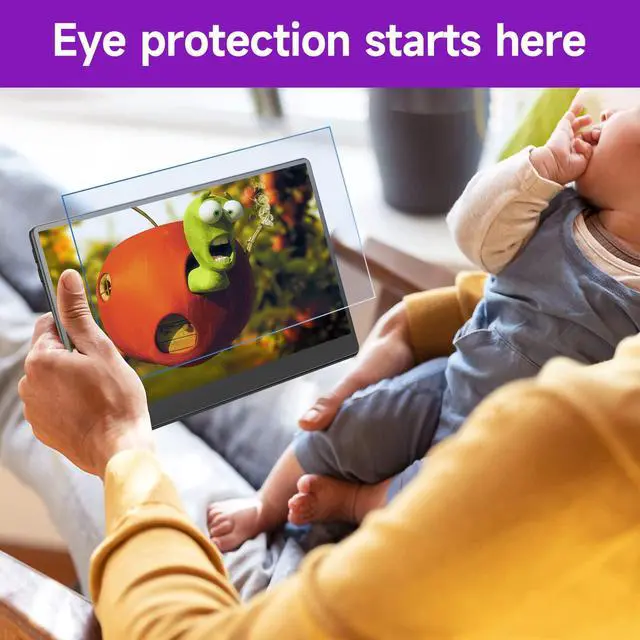 Alt view image 7 of 7 - 2PC 15.6 in Anti Blue Light Laptop Screen Protector, Anti Glare Filter Film Eye Protection Blue Light Blocking Screen Protector for 15.6" Display 16:9