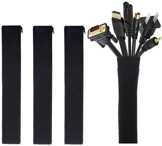 Main image of 4 Pack Cable Management Sleeve 19-20 Inches -Black