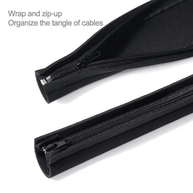 Alt view image 3 of 7 - 4 Pack Cable Management Sleeve 19-20 Inches -Black