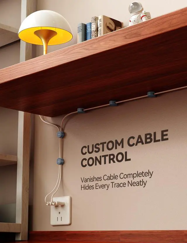 Alt view image 5 of 7 - 8-Pack Silicone Cord Organizer Magnetic Cable Clips, Adhesive