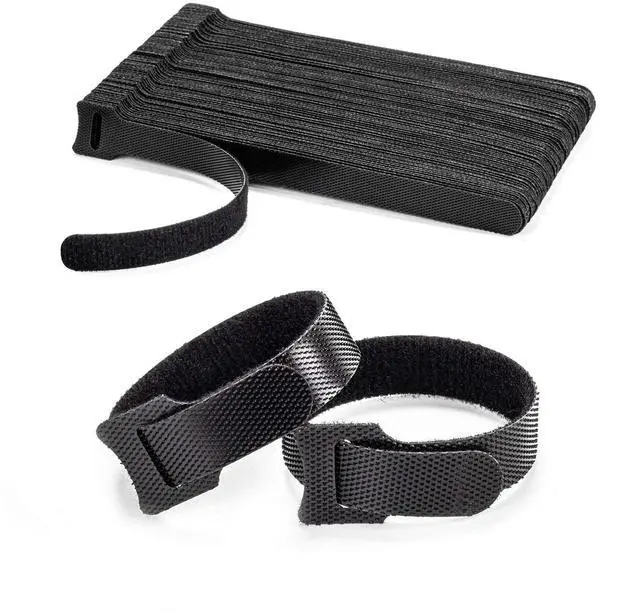 Main image of Cable Ties Reusable, 6 Inch Black Cord Management Straps