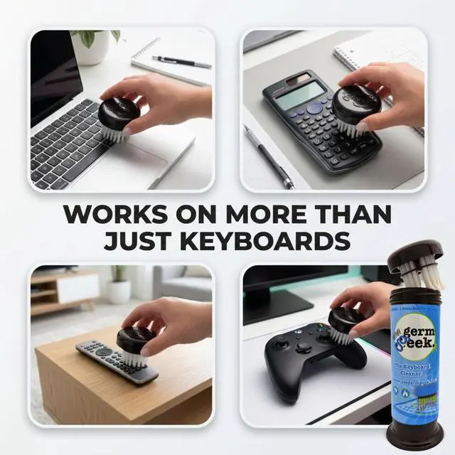 Alt view image 4 of 7 - Keyboard & Electronics Cleaning Kit | Patented Precision Brush | Multi-Purpose Tool for Laptop Phone & AirPods | USA-Made, Eco-Friendly & Safe Computer Cleaner